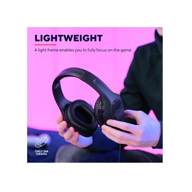 Trust GXT415 Zirox Wired Gaming Headset - Black
