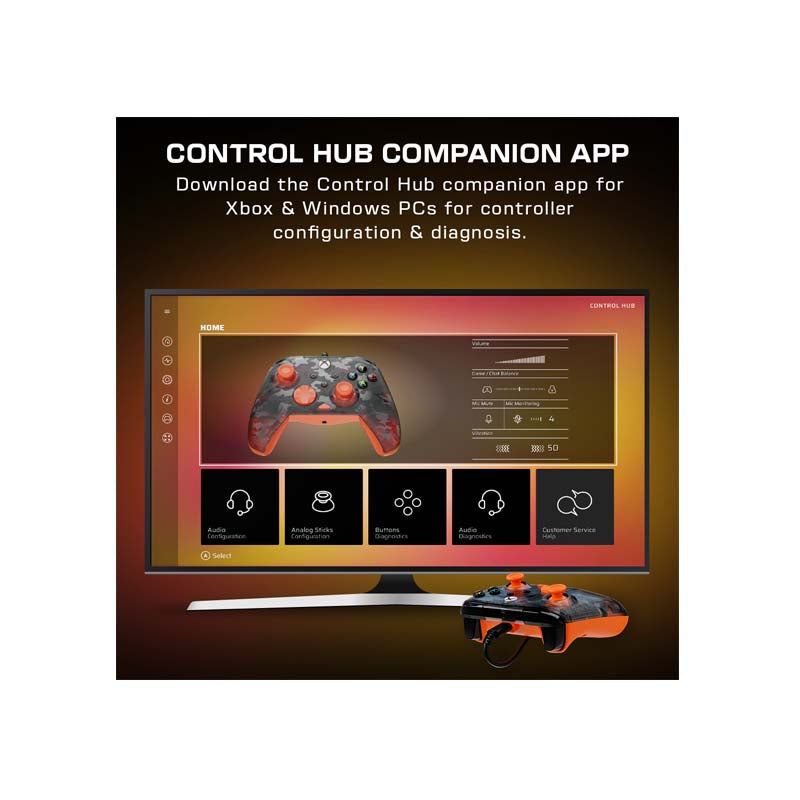 Turtle Beach Rematch Core Wired Controller XB Ghost Camo - Black/Orange