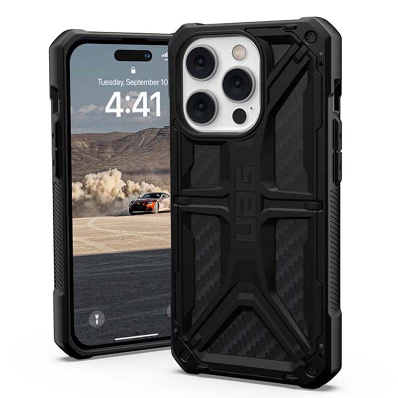 UAG Apple iPhone 14 Pro Monarch Case - Carbon Fiber - Black