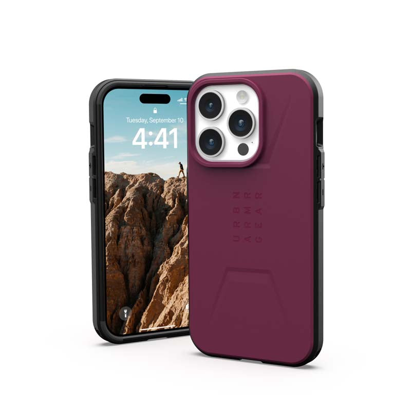 UAG Apple iPhone 15 Pro Civilian Magsafe FE Case - Bordeaux