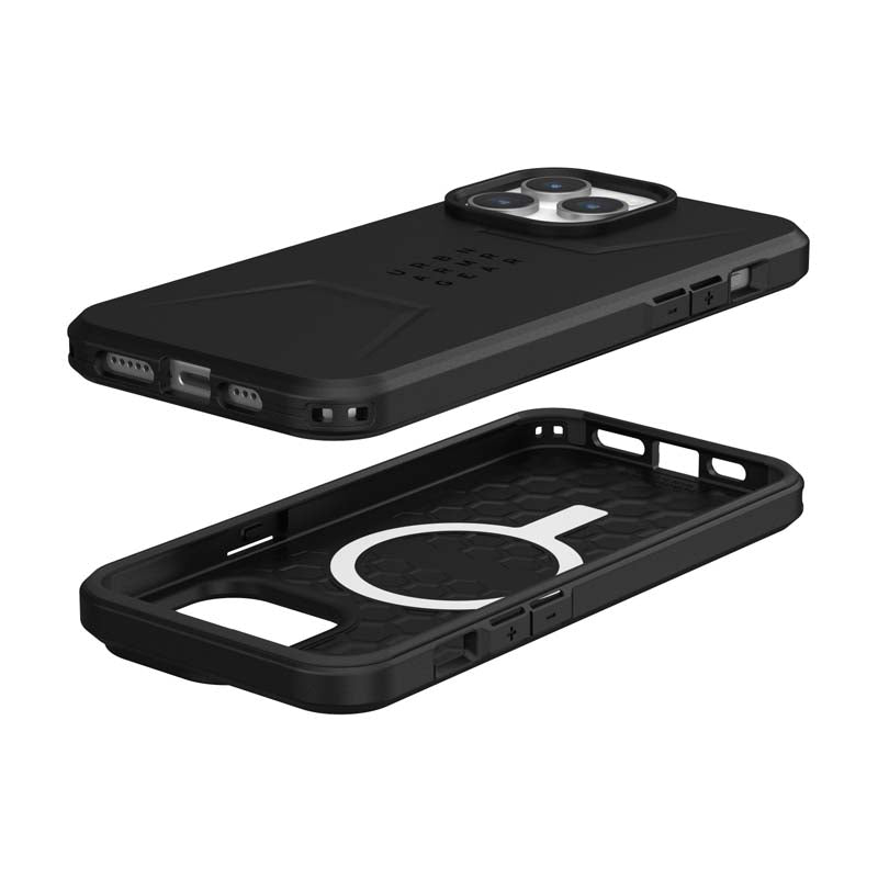 UAG Apple iPhone 15 Pro Max Civilian Magsafe FE Case - Black - Black