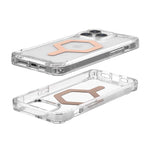 UAG Apple iPhone 15 Pro Max Plyo Magsafe FE Case - Ice / Rose Gold - Clear / Rose Gold