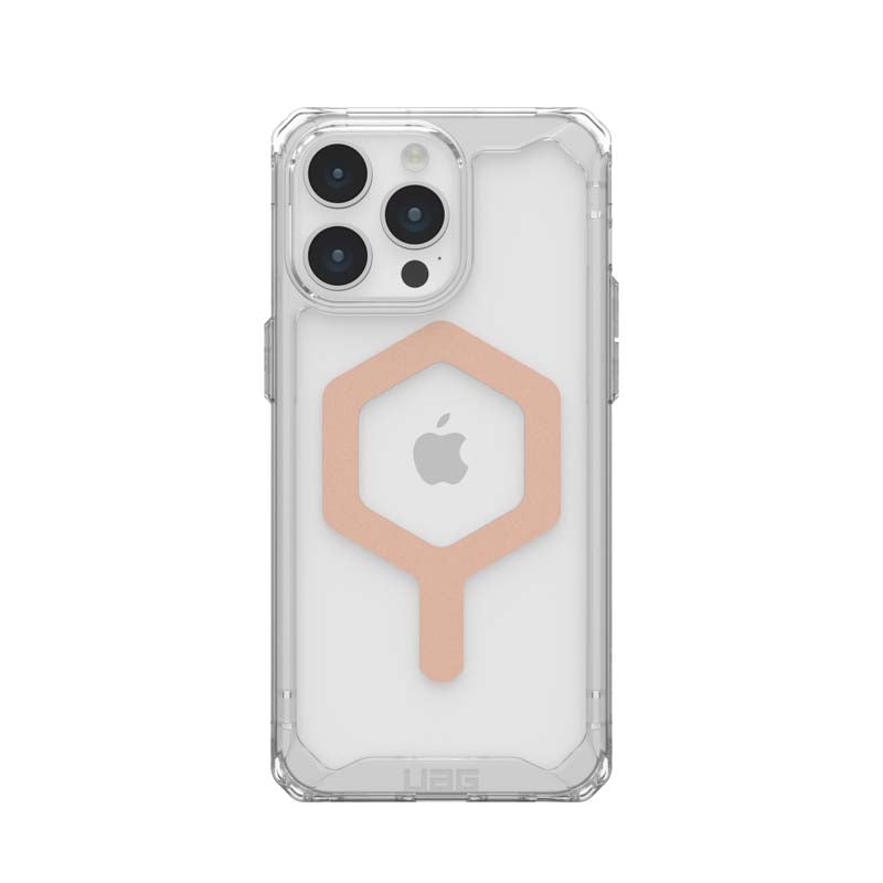 UAG Apple iPhone 15 Pro Max Plyo Magsafe FE Case - Ice / Rose Gold - Clear / Rose Gold