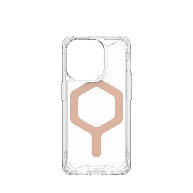 UAG Apple iPhone 15 Pro Plyo Magsafe FE Case - Ice / Rose Gold - Clear