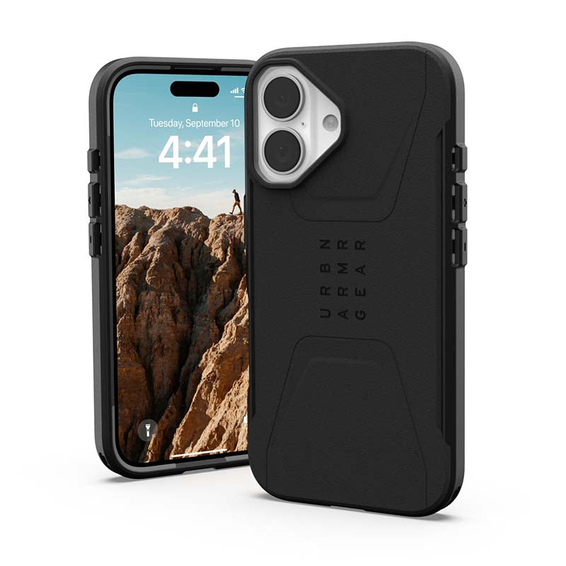 UAG Apple iPhone 16 Civilian MagSafe Case - Black - Black