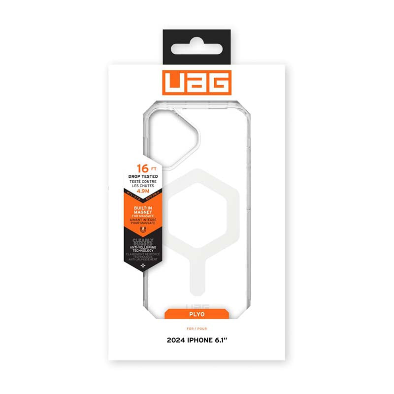 UAG Apple iPhone 16 Plyo MagSafe Case - Ice / White - White / Clear