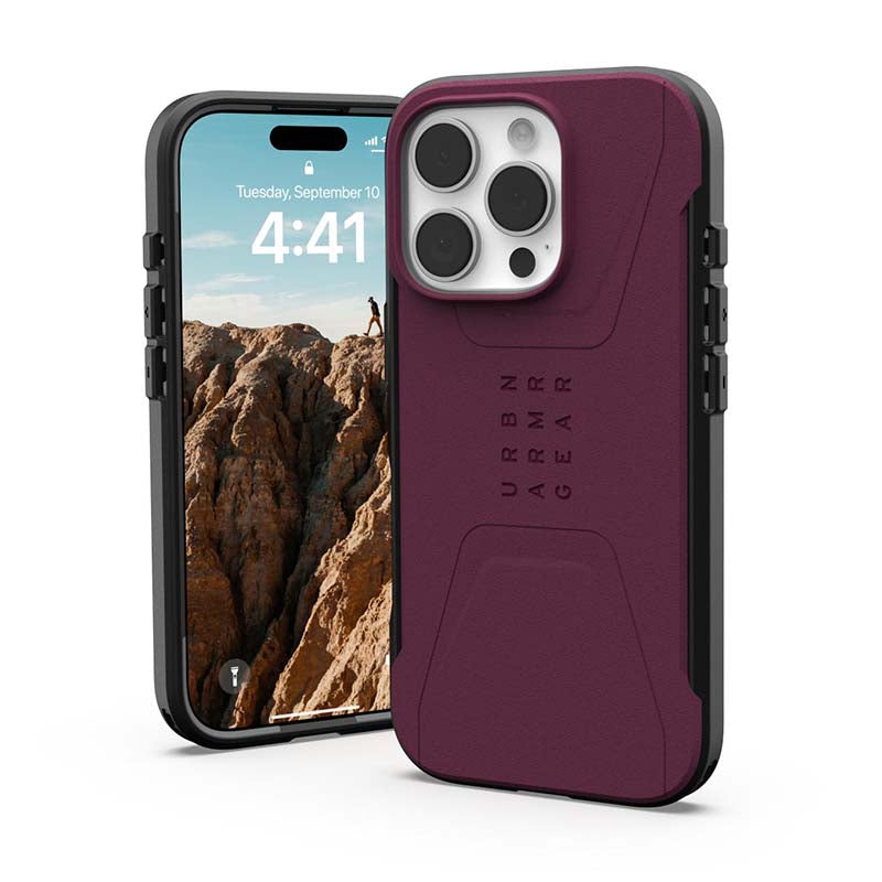 UAG Apple iPhone 16 Pro Civilian MagSafe Case - Bordeaux - Purple