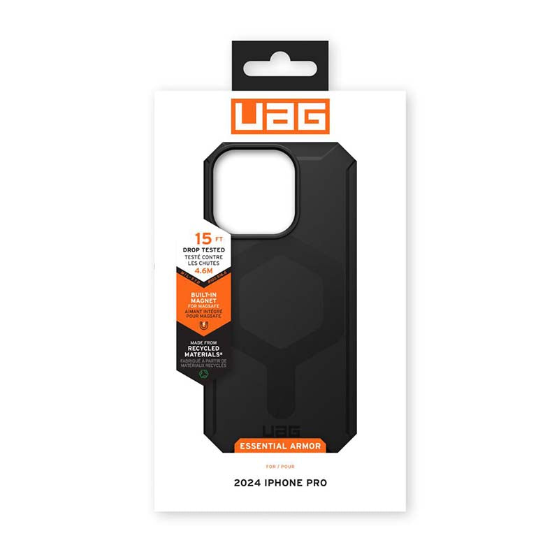 UAG Apple iPhone 16 Pro Essential Armor MagSafe Case - Black - Black