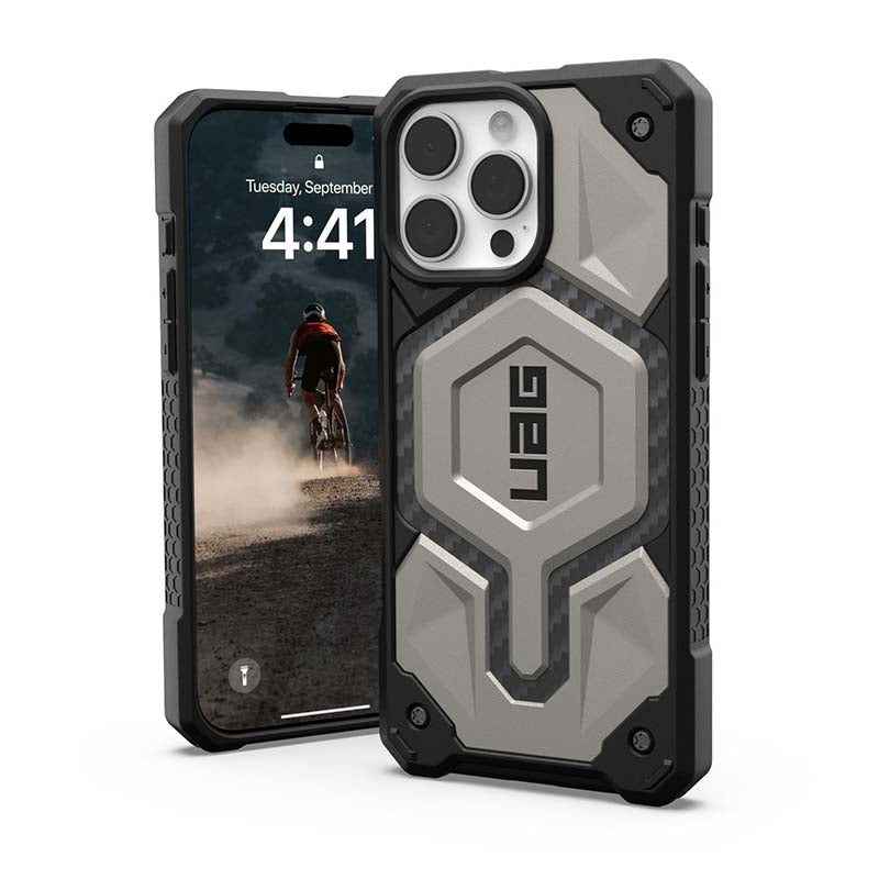 UAG Apple iPhone 16 Pro Max Monarch Pro MagSafe Case - Titanium - Black/Grey