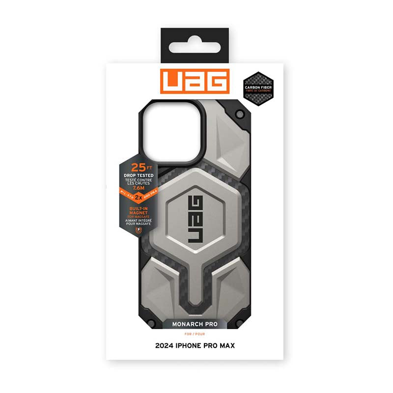 UAG Apple iPhone 16 Pro Max Monarch Pro MagSafe Case - Titanium - Black/Grey