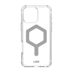UAG Apple iPhone 16 Pro Max Plyo MagSafe Case - Ice / Silver - Clear / Silver
