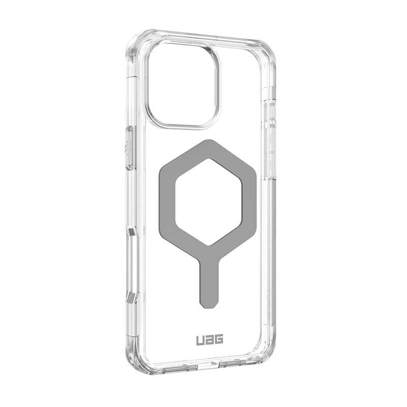 UAG Apple iPhone 16 Pro Max Plyo MagSafe Case - Ice / Silver - Clear / Silver