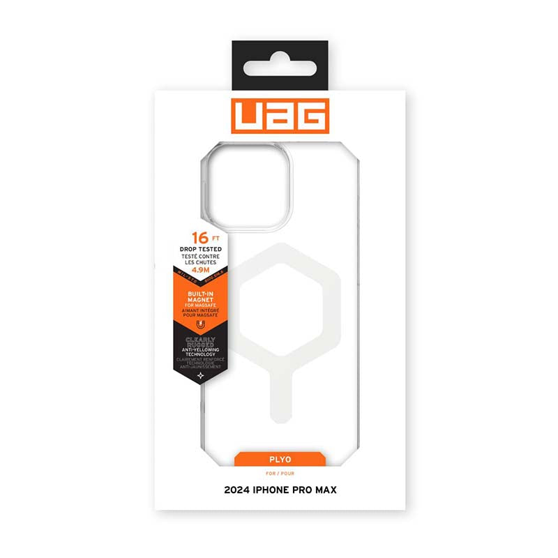 UAG Apple iPhone 16 Pro Max Plyo Magsafe Case - Ice / White - Clear