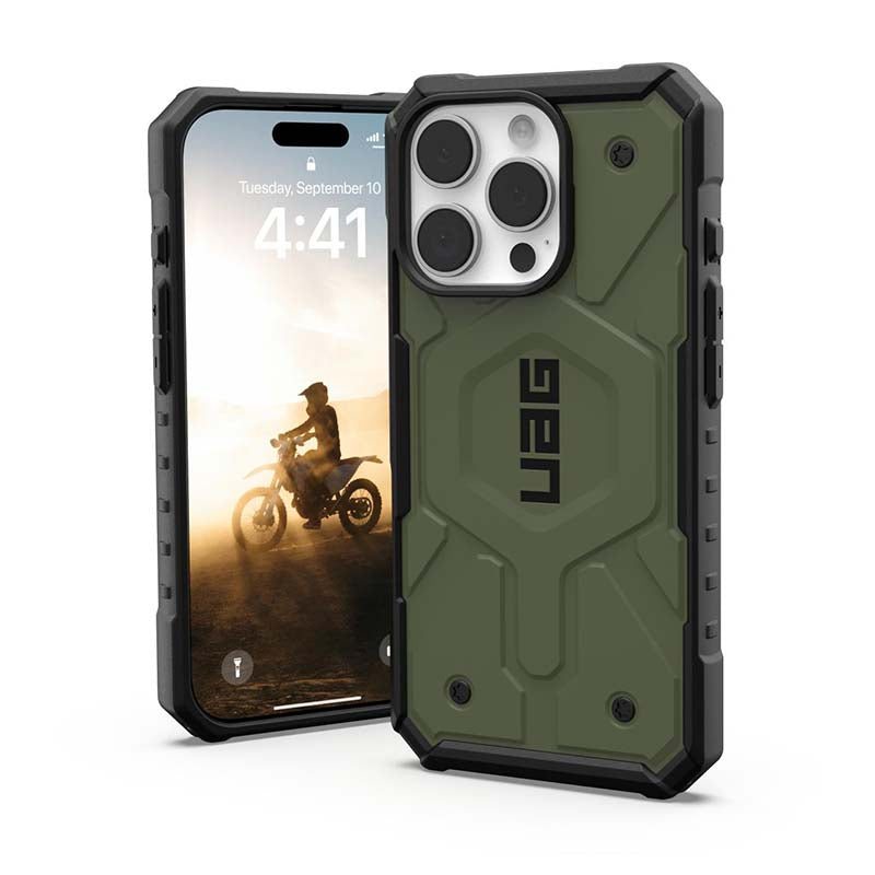 UAG Apple iPhone 16 Pro Pathfinder Magsafe Case - Olive Drab - Black/Green