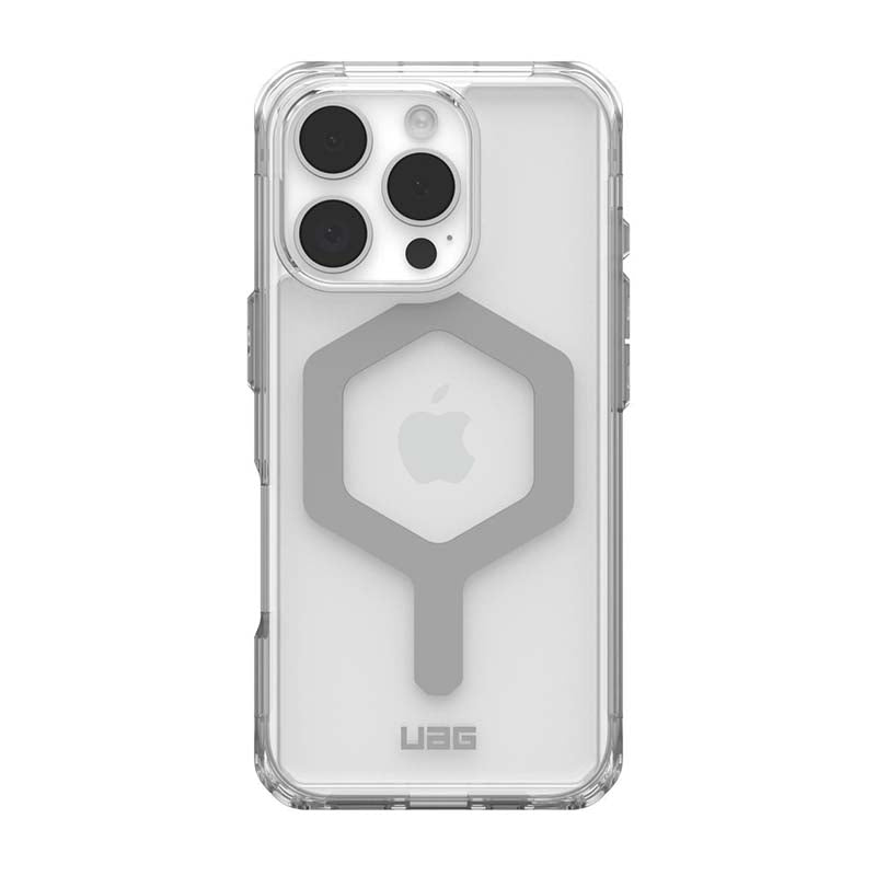 UAG Apple iPhone 16 Pro Plyo Magsafe Case - Ice / Silver - Clear / Silver