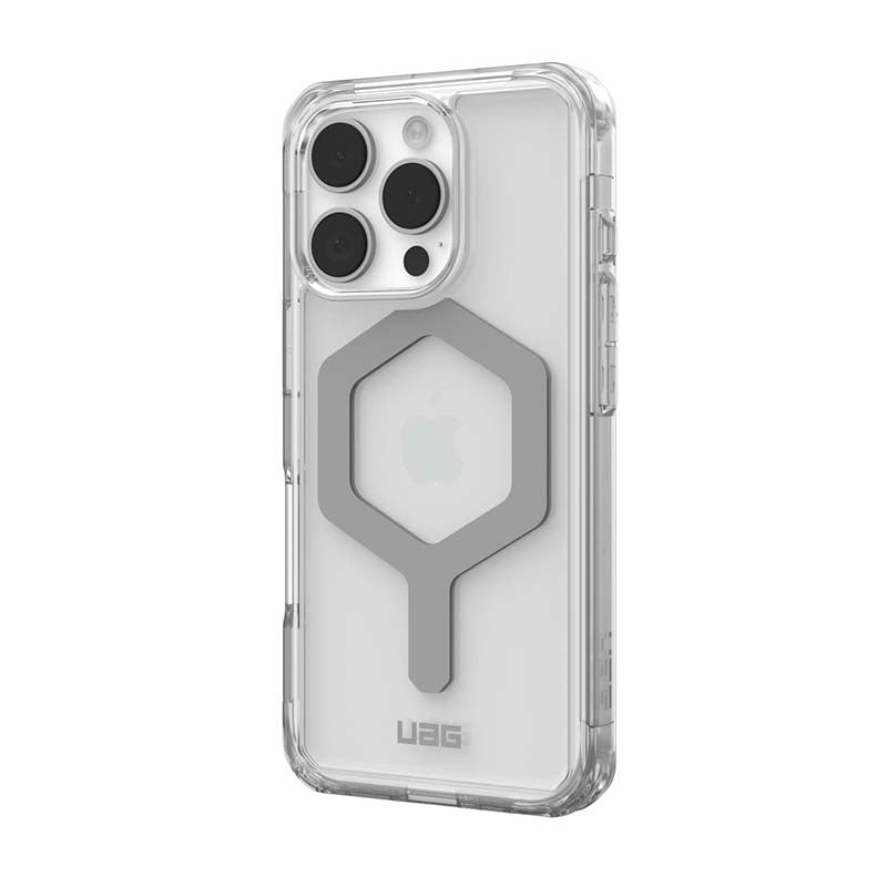 UAG Apple iPhone 16 Pro Plyo Magsafe Case - Ice / Silver - Clear / Silver