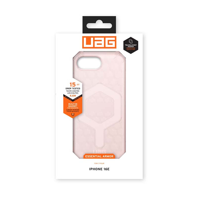 UAG Apple iPhone 16e Essential Armor MagSafe Case - Rose - Pink