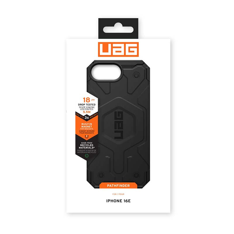 UAG Apple iPhone 16e Pathfinder MagSafe Case - Black - Black