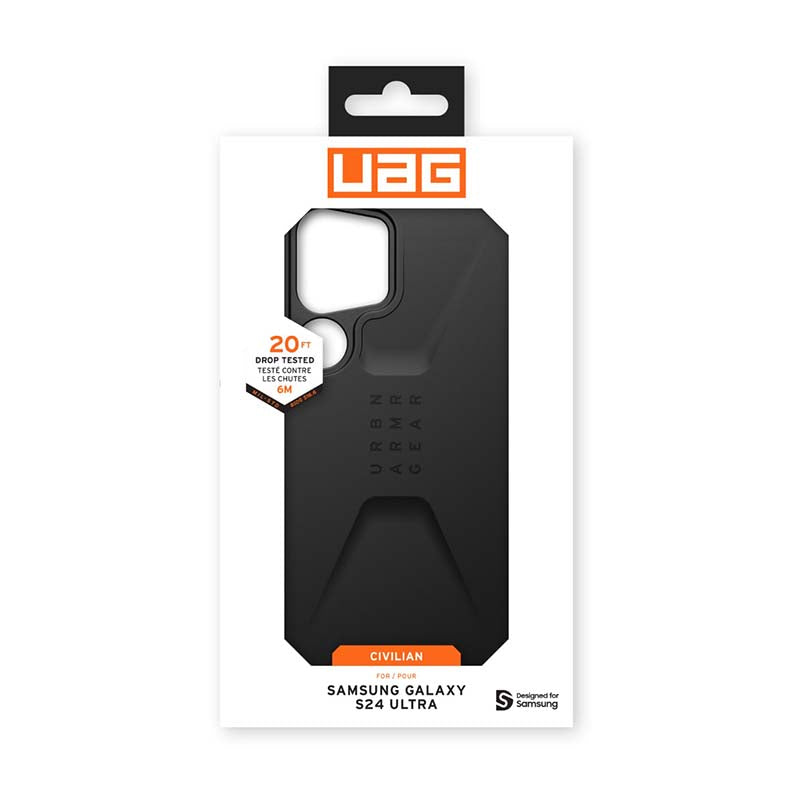 UAG Samsung Galaxy S24 Ultra Civilian Case - Black - Black
