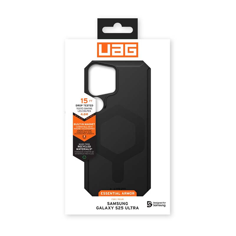 UAG Samsung Galaxy S25 Ultra Essential Armor MagSafe Case - Black - Black