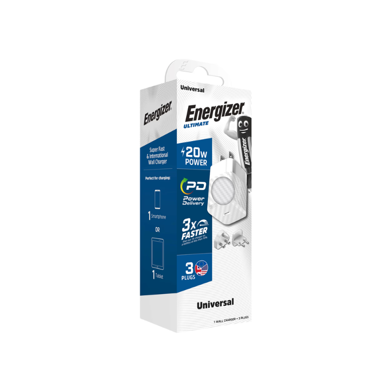 Energizer 20W PD Type-C Wall Charger - Silver
