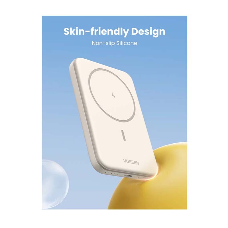 UGreen Magnetic Wireless Power Bank 5000mAh - White