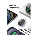 UGREEN 1 Port 30W PD Wall Charger With Cable - Black - Black