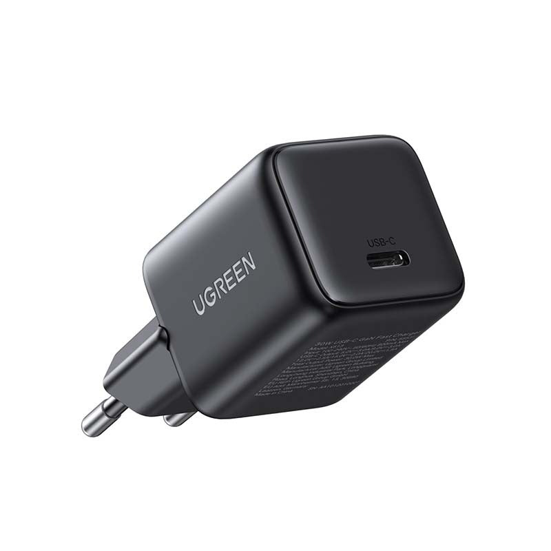UGREEN 1 Port 30W PD Wall Charger With Cable - Black - Black