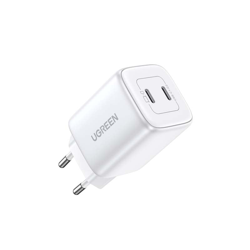 UGreen 2 Port GAN 45W PD Wall Charger - White - White
