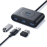 UGREEN 4-Port USB 3.0 Hub with Micro USB | 5Gbps Data Transfer - 0.5m - Black