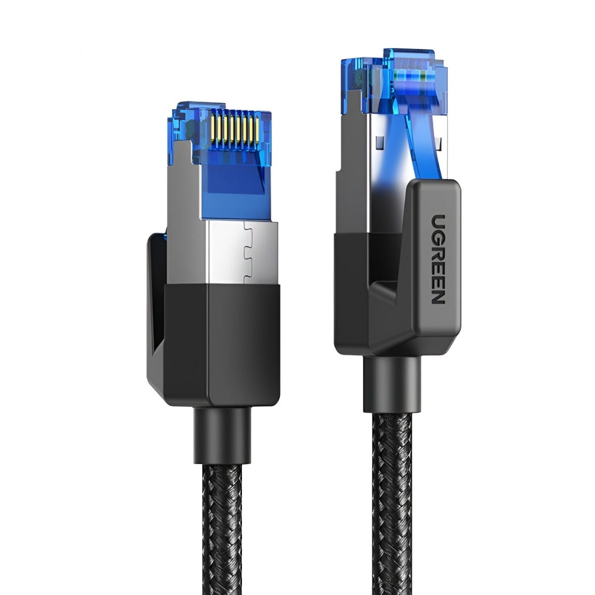 UGREEN Cat8 Nylon Braided Ethernet Cable - 40Gbps with Modular Plugs - 1m - Black