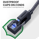UGREEN Cat8 Nylon Braided Ethernet Cable - 40Gbps with Modular Plugs - 1m - Black