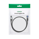 UGREEN Cat8 Nylon Braided Ethernet Cable - 40Gbps with Modular Plugs - 1m - Black