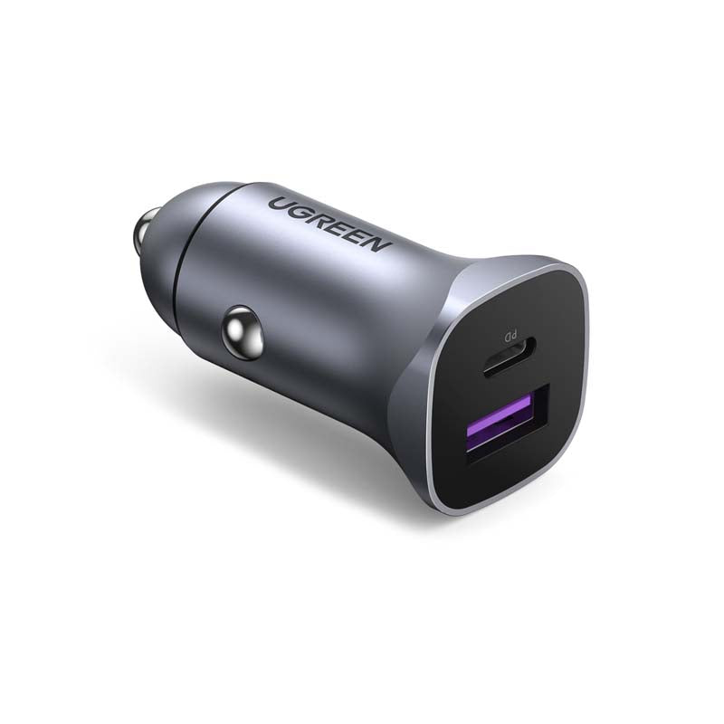 UGreen Dual PD/USB Car Charger 30W - Grey