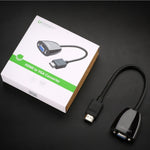 UGREEN HDMI to VGA Converter 1080p Video Adapter - Black - Black