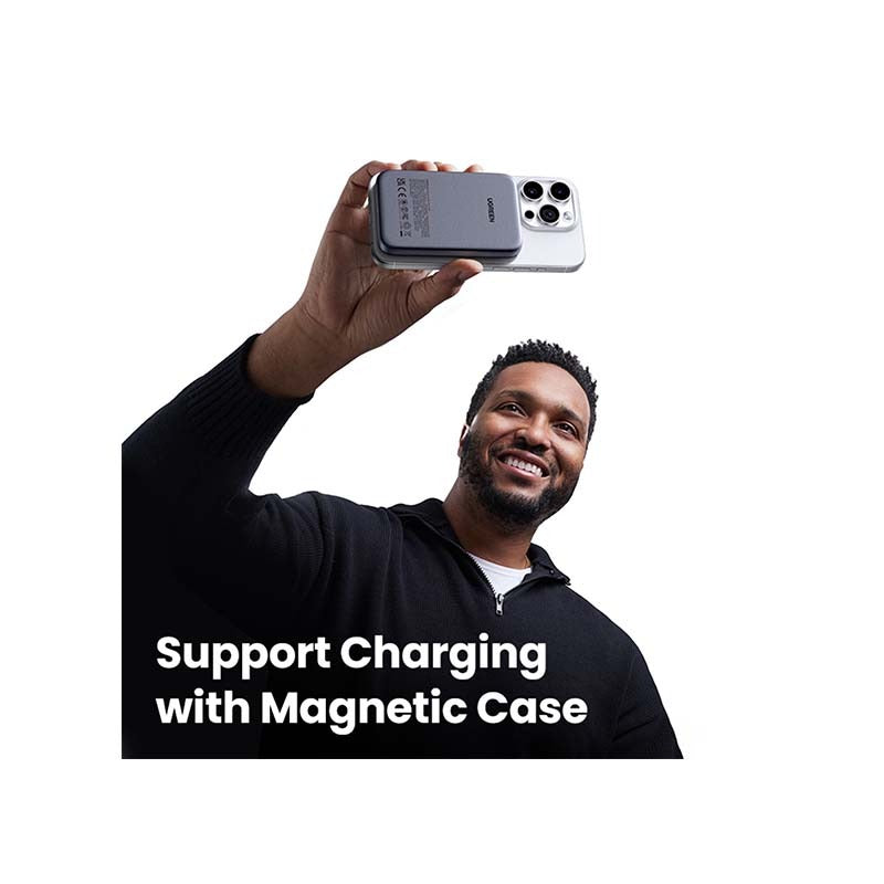 UGreen Nexode Magnetic Wireless Power Bank 10000mAh - Grey - Grey