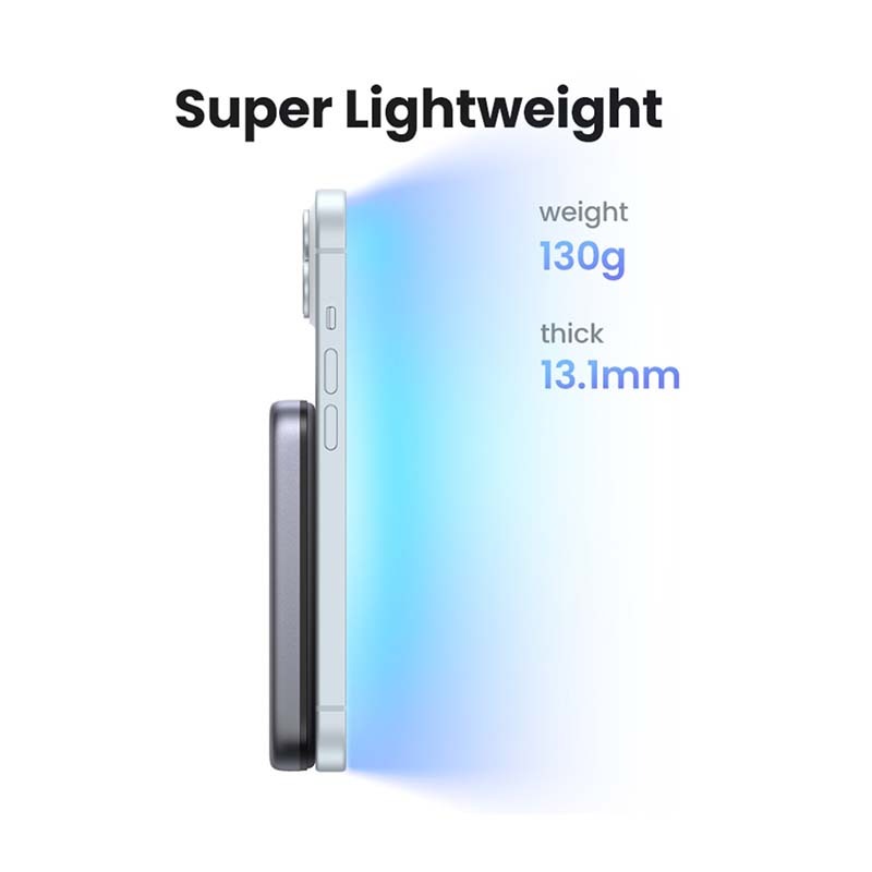 UGreen Nexode Magnetic Wireless Power Bank 10000mAh - Grey - Grey