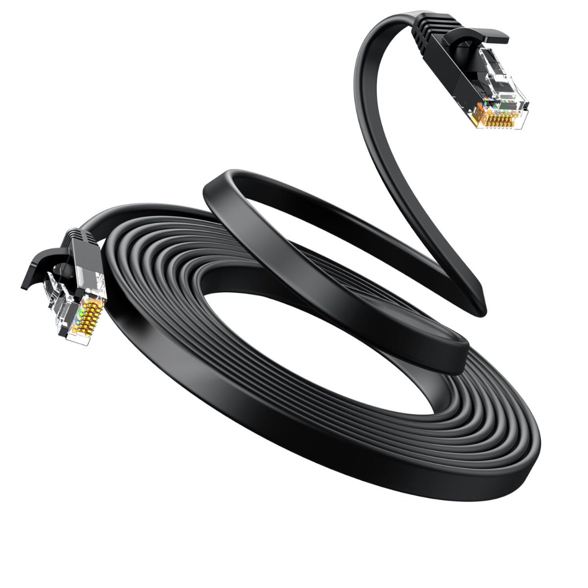 UGREEN NW102 Cat6 U / UTP Flat Ethernet Cable 10m - Black - Black