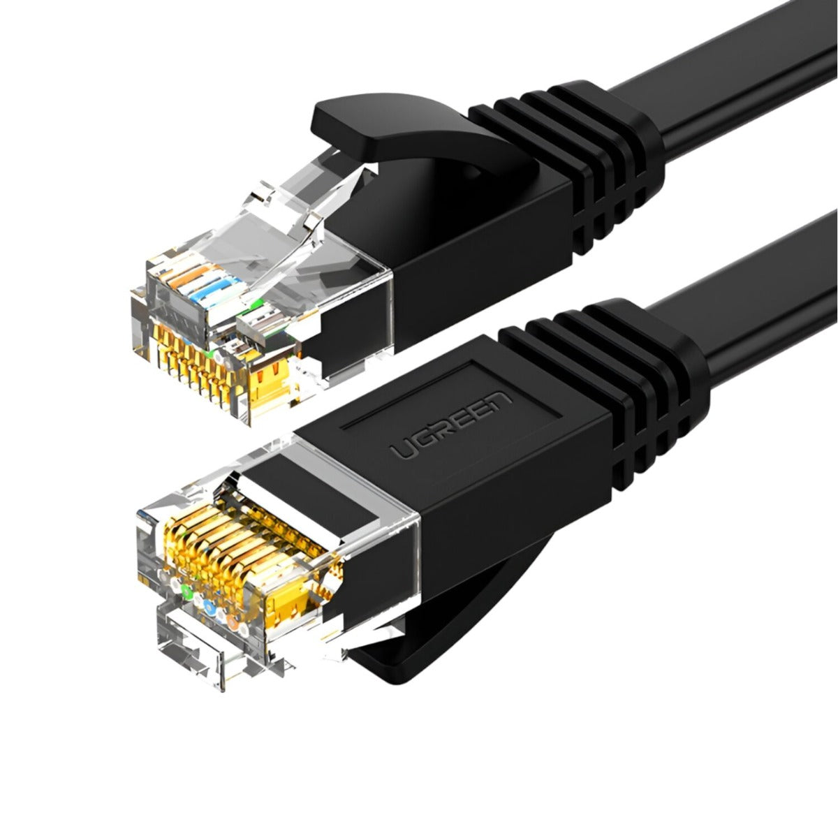 UGREEN NW102 Cat6 U / UTP Flat Ethernet Cable 20m - Black - Black