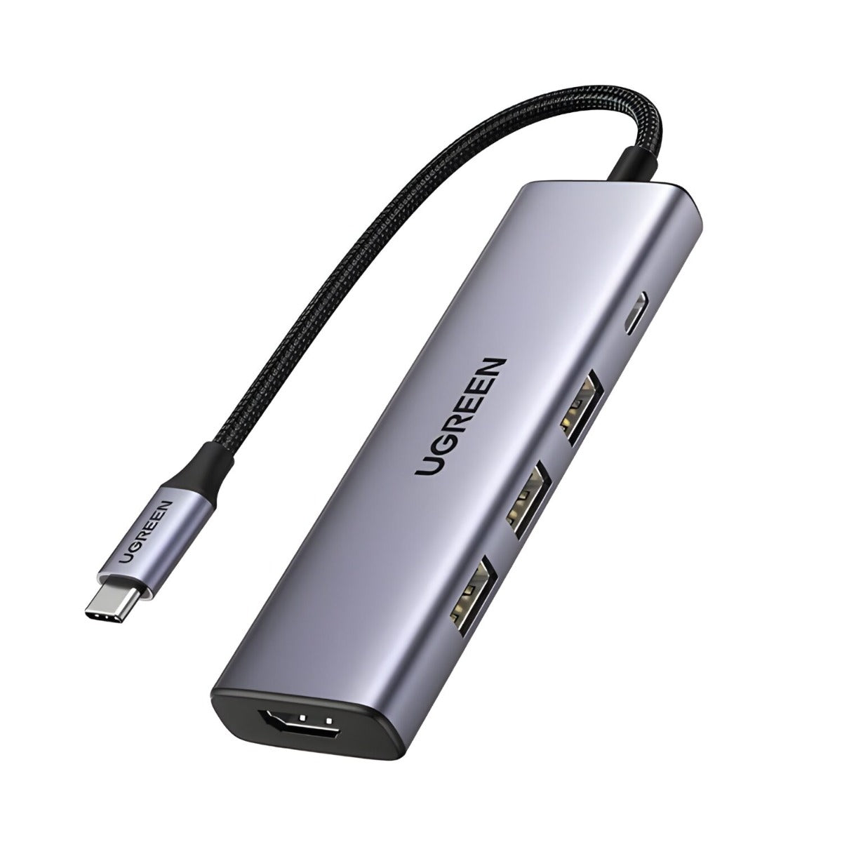 UGREEN Revodok 5-in-1 Type C Hub | 4K HDMI | Type-C | USB3.0 - Silver - Silver