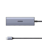 UGREEN Revodok 5-in-1 Type C Hub | 4K HDMI | Type-C | USB3.0 - Silver - Silver