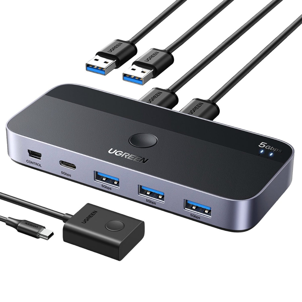UGREEN Sharing Switch Box 2-in-4 Out - Black