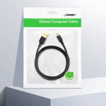 UGREEN US132 USB to Mini USB 2.0 450Mbps SuperSpeed Cable - 1m - Black