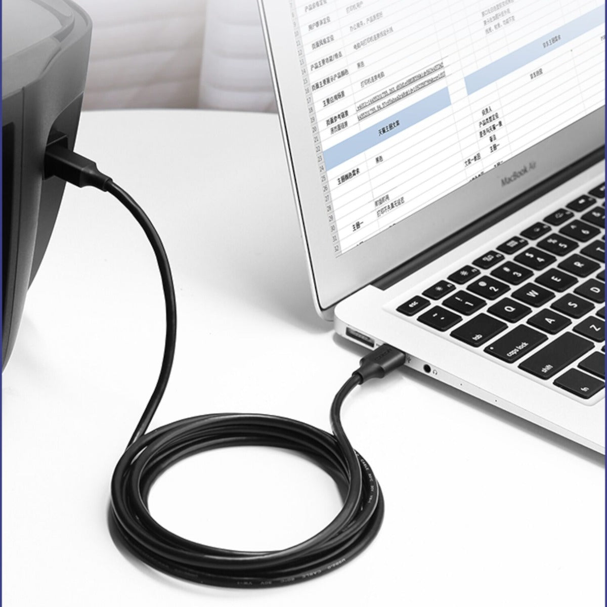 UGREEN US135 USB 2.0 to USB-B Printer Cable 480Mbps - 1.5m - Black
