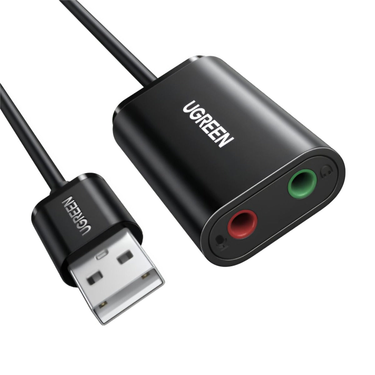 UGREEN USB To 3.5mm External Stereo Sound Adapter - Black - Black