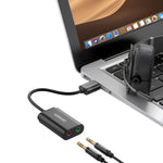 UGREEN USB To 3.5mm External Stereo Sound Adapter - Black - Black