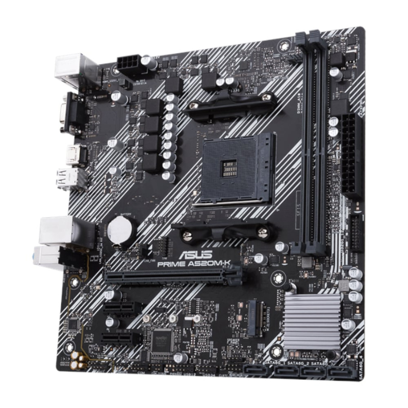 Asus Prime A520M-K AM4 M-ATX Motherboard - Black