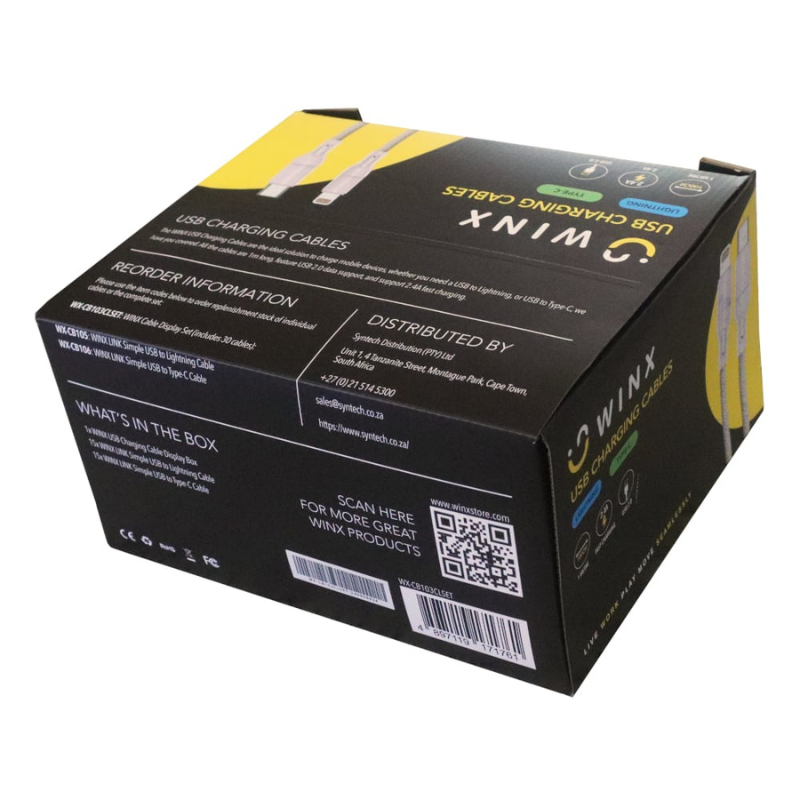 Winx USB to Type-C|Lightning Charging Cables