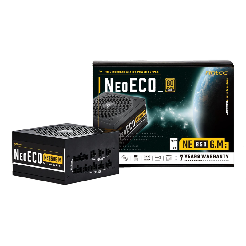 Antec NeoECO Gold Modular 850W Power Supply Unit (80 PLUS‚ Gold, PCIe 5.0 Ready, Full Modular)