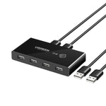 UGREEN USB 2.0 4-Port Switch Box & 1.5M USB Cables